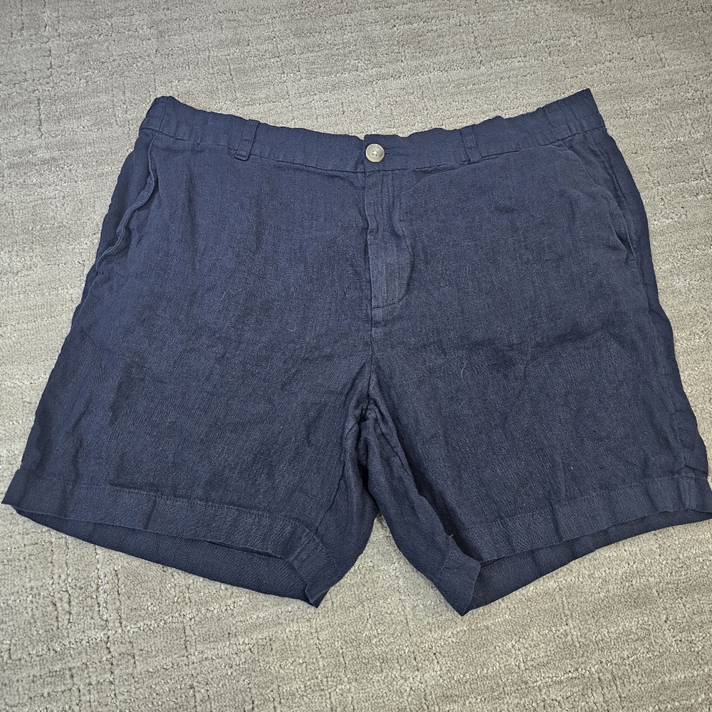 Black 100% Linen Women's Shorts